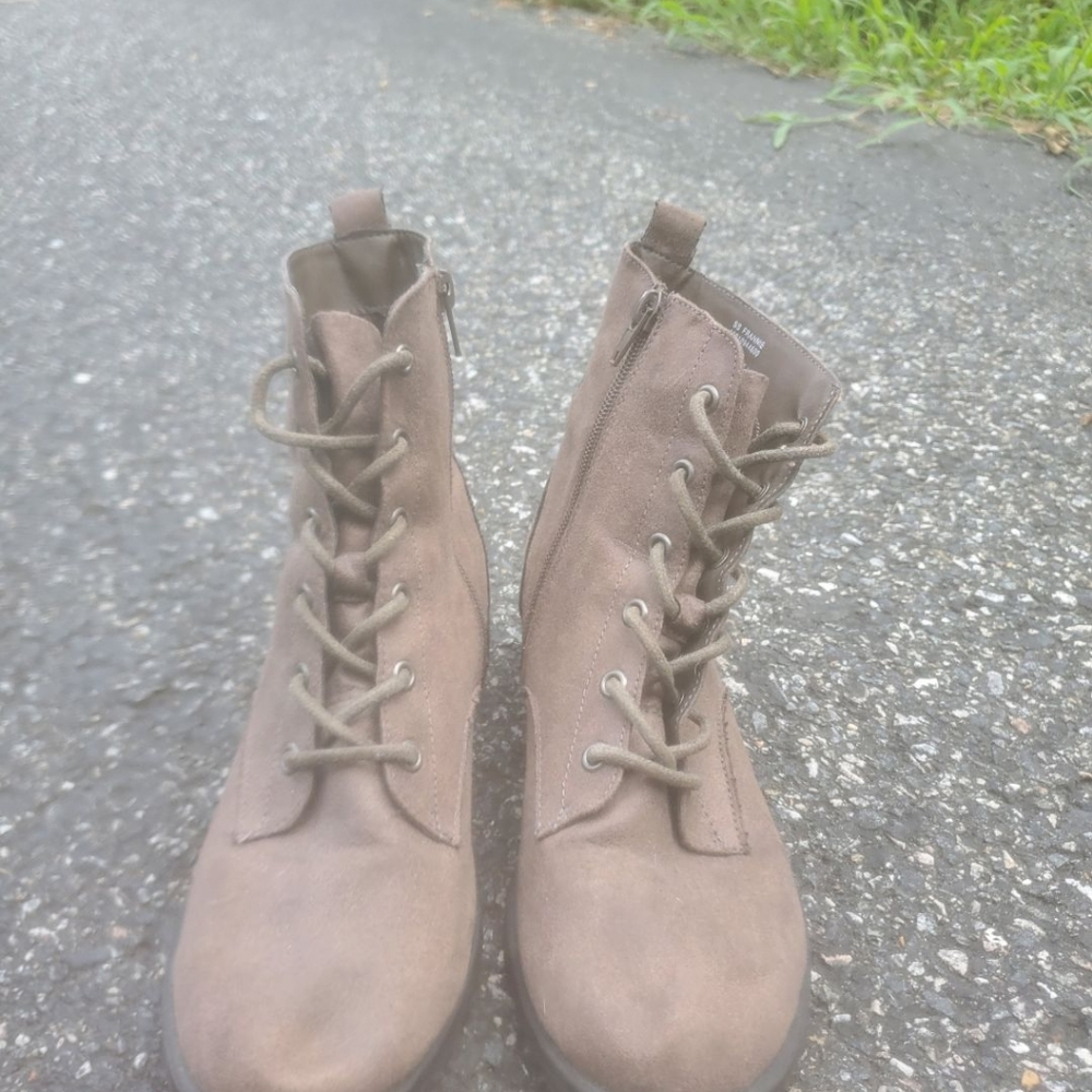 Sun+stone brown combat boots